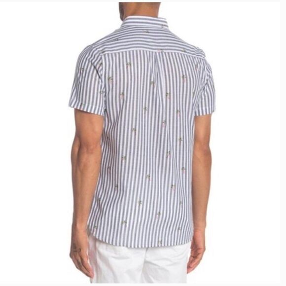 Sovereign Code Short Sleeve Cali Palm in Navy Size Large - Picture 2 of 14